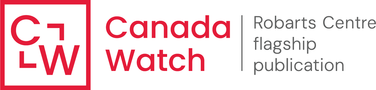 Canada Watch: Robarts Centre Flagship Publication logo in red.