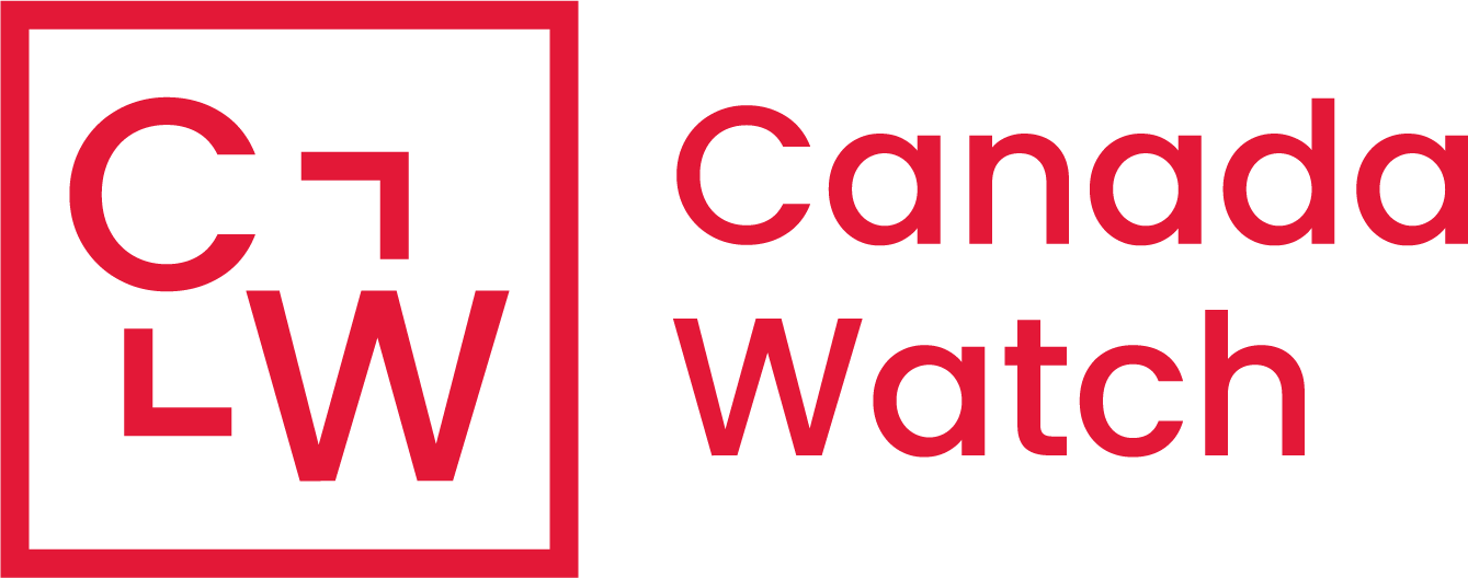 Canada Watch : logo de la publication phare de Robarts en rouge.